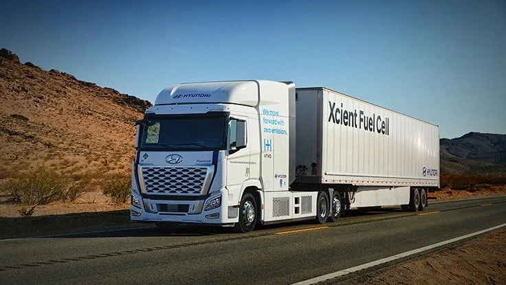 Hyundai Motor to collaborate with public and private partners to deploy Class 8 fuel cell electric trucks for regional freight distribution in California