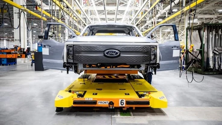 One year after Ford confirmed construction of the Rouge Electric Vehicle Center in Dearborn, Mich., the first Ford F-150 Lightning pre-production units begin leaving the factory; the all-electric F-150 Lightning goes on sale next spring