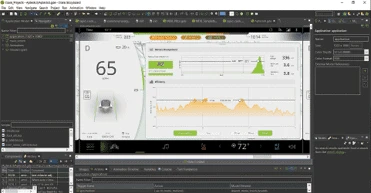 Battery management software (BMS) in Crank Software’s Storyboard platform tool.
