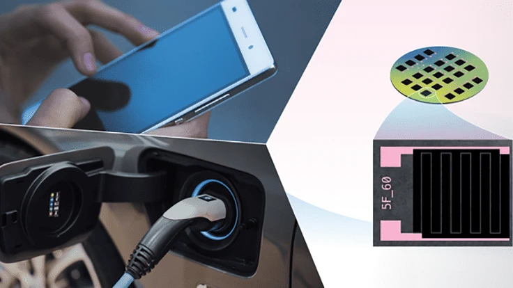  A 2 INCH WIDE SILICON WAFER WITH INTEGRATED MICRO SUPERCAPACITORS, MANUFACTURED USING THE CMOS-COMPATIBLE PROCESS DEVELOPED BY CHALMERS’ RESEARCHERS.