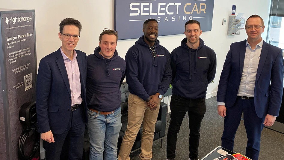 David Lewis (Select Car Leasing), Tom Woodnott (Rightcharge), Kevin Ikelle (Rightcharge), Charlie Cook (Rightcharge), Shane Pither (Select Car Leasing.