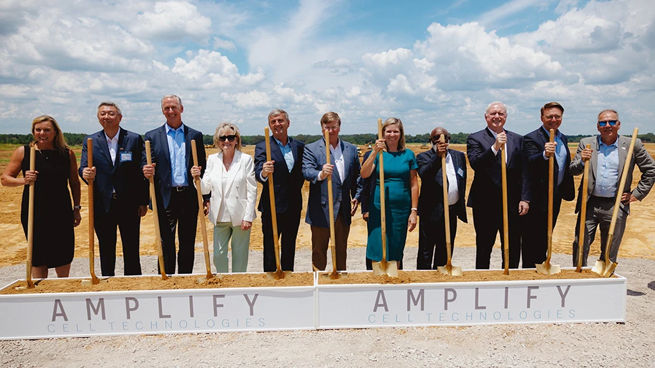 Amplify Cell Technologies board members and distinguished guests break ground.
