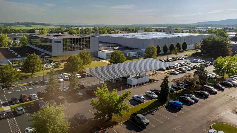 Phoenix Contact is finalizing the installation of a solar-powered carport on the east side of its Harrisburg campus parking lot.