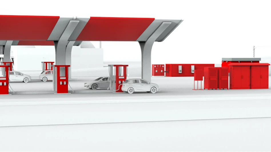 Graphic of a charging station