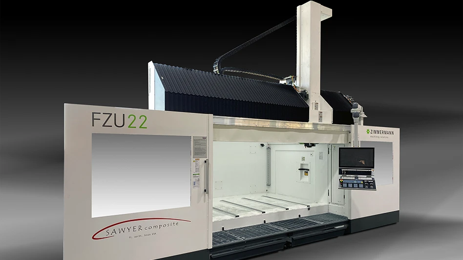 The first machine of the FZU22 type being used for aerospace composite cutting.