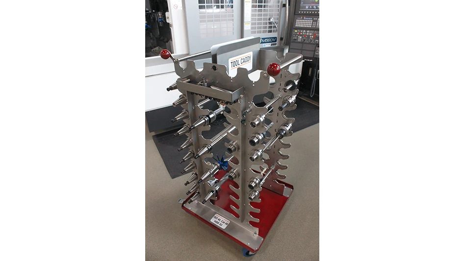 Kaiser Manufacturing's Tool Caddy safely stores CNC tools.