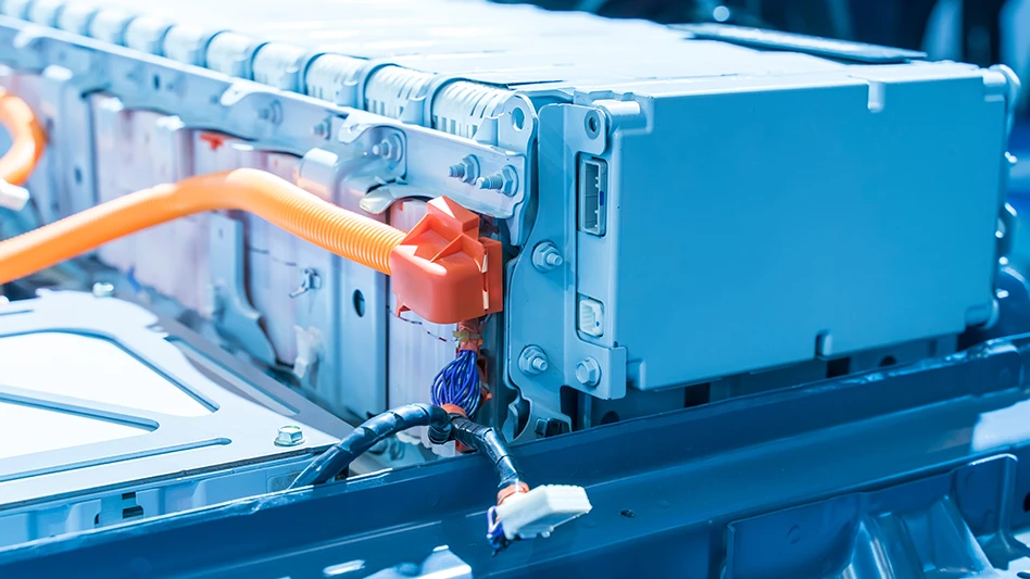 A battery pack with cords plugged into it