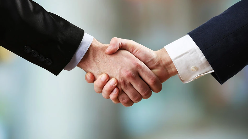 Two people shaking hands