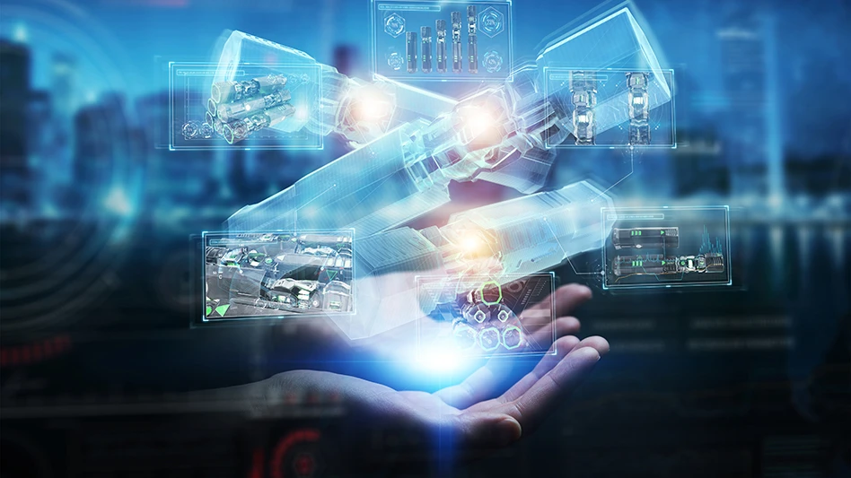 A hand with images of batteries rising from it