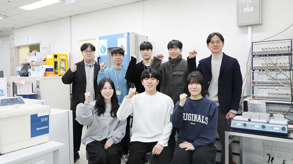 A group of people in a lab