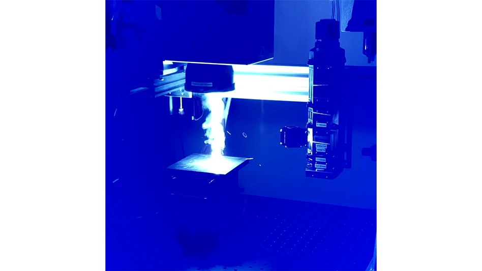 A blue laser