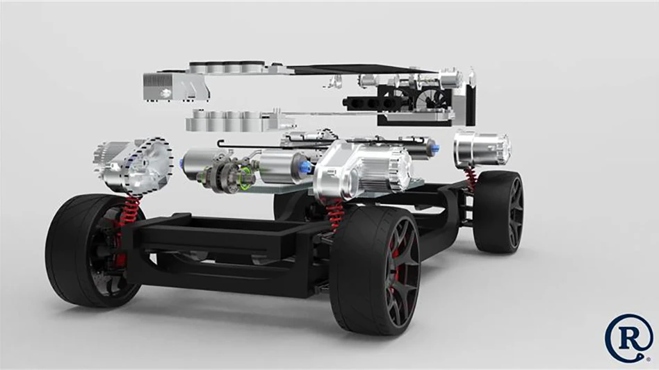 A diagram of an electric vehicle