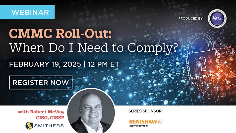 Banner image with text reading CMMC Roll-Out: When Do I Need to Comply?