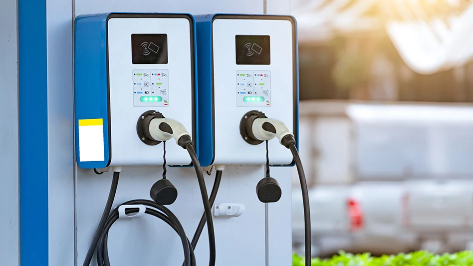 Two electric vehicle chargers