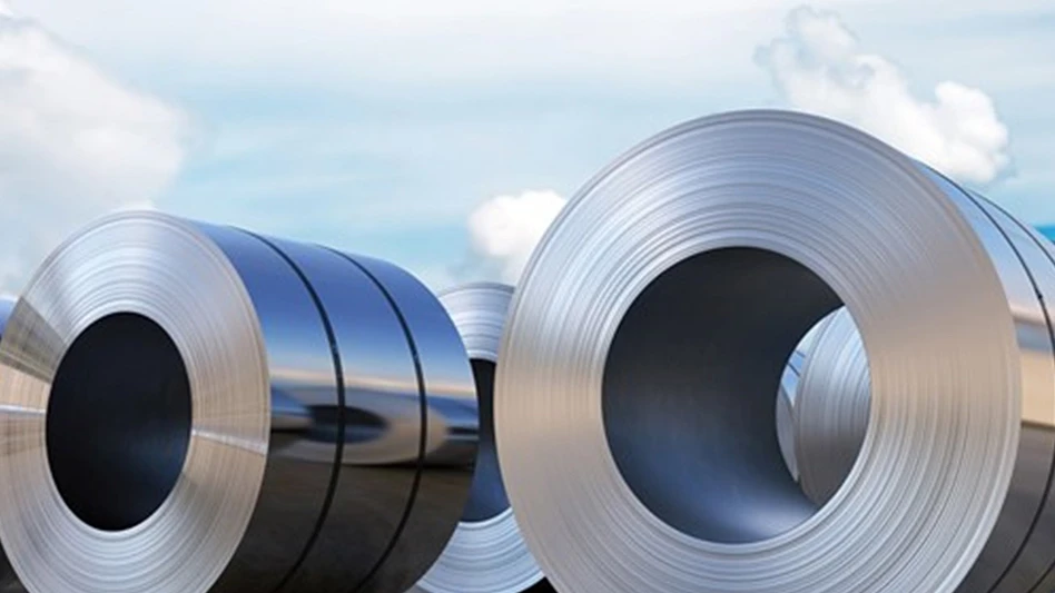 Large rolls of steel material