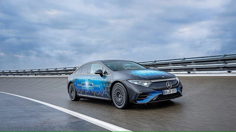 An electric vehicle on the road