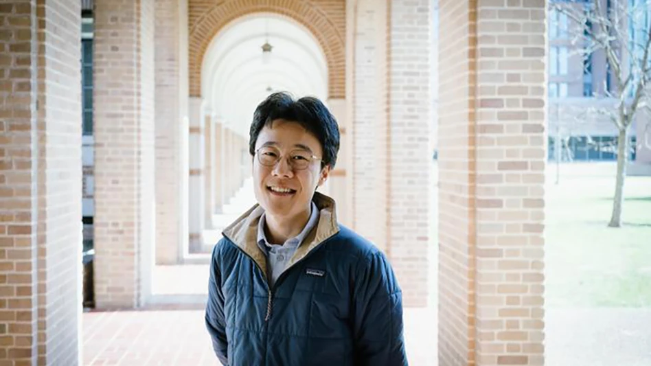 A person on a college campus