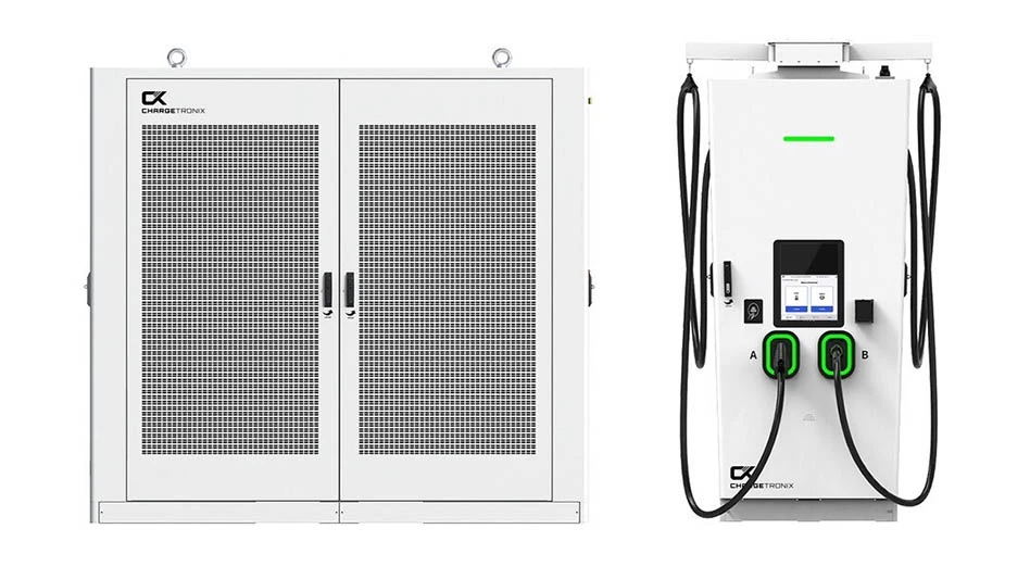 Two electric vehicle chargers