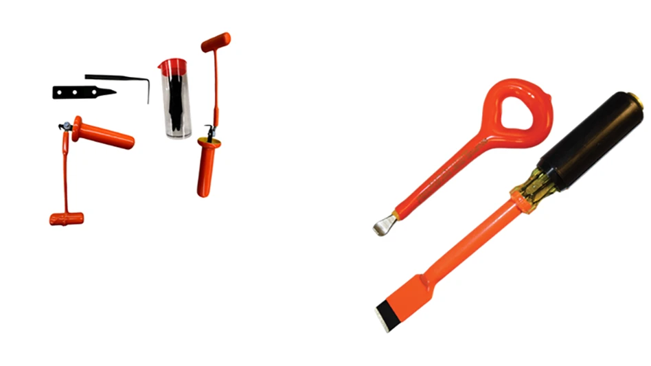 Several orange and black tools