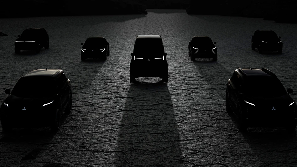 Silhouettes of several vehicles