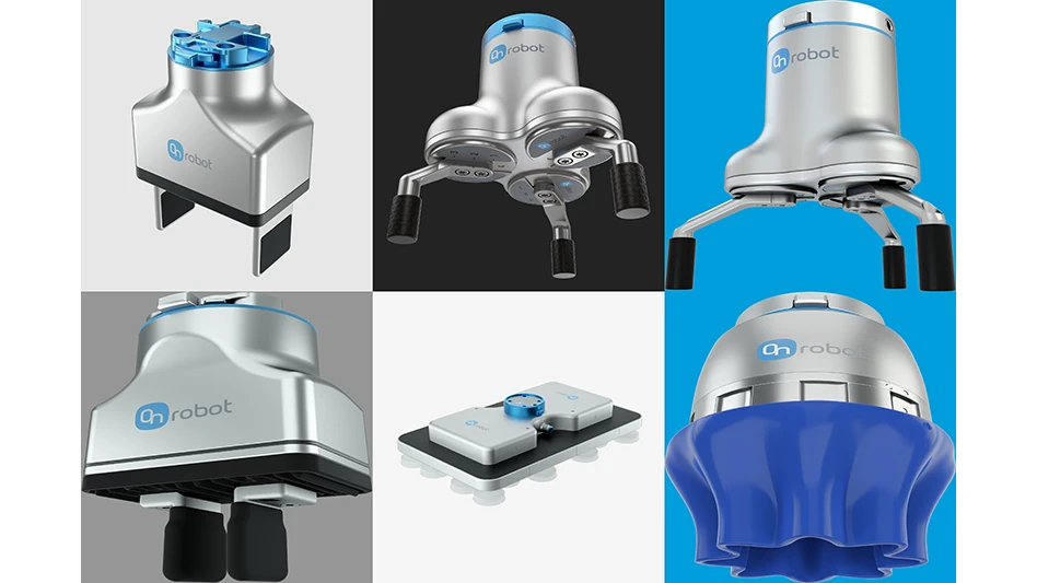A grid showing multiple robotic grippers