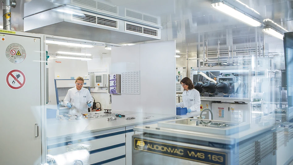 People working in a lab