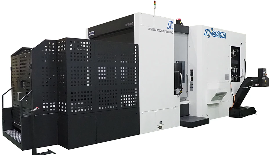 A horizontal machining center