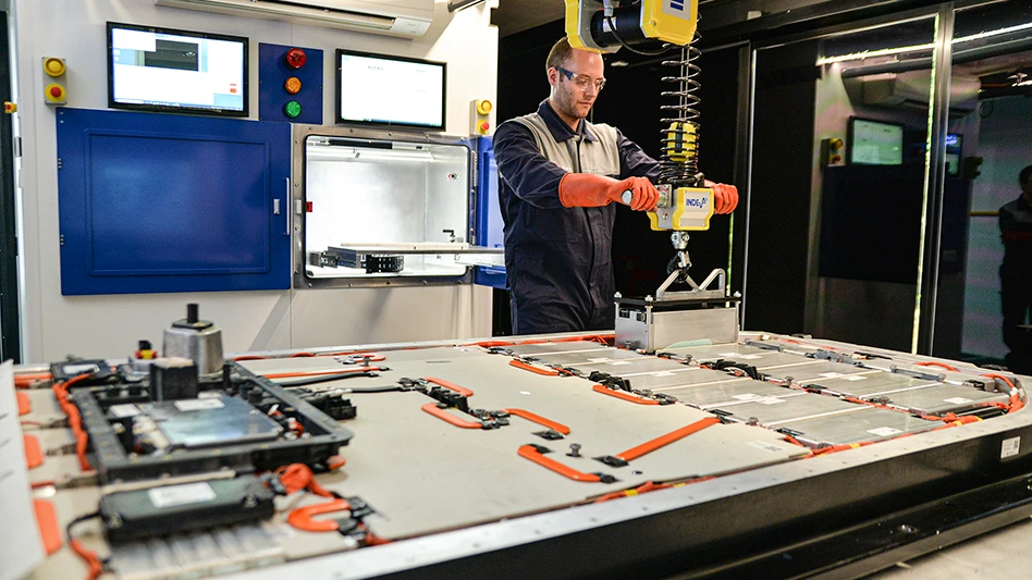 A person working in a factory