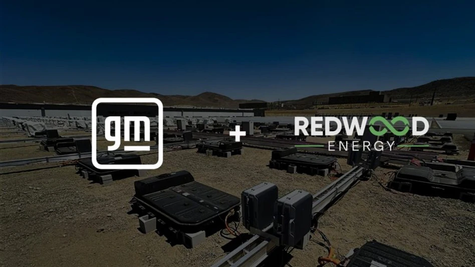 Text reading GM + Redwood Energy