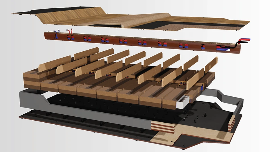 Diagram of a battery enclosure