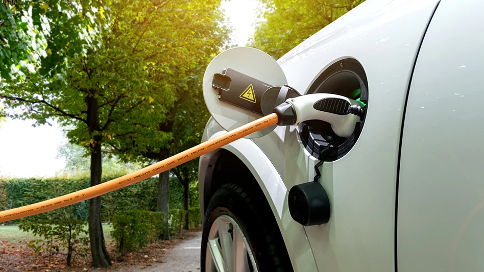 An electric vehicle charging