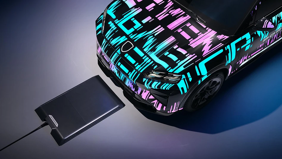 An electric vehicle and a charging plate