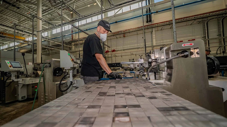 A person in a factory