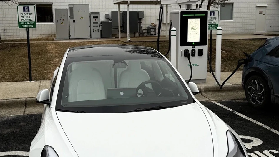 An electric vehicle charging