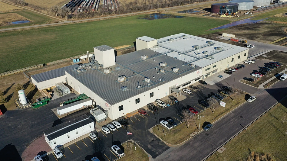 Overhead view of a factory