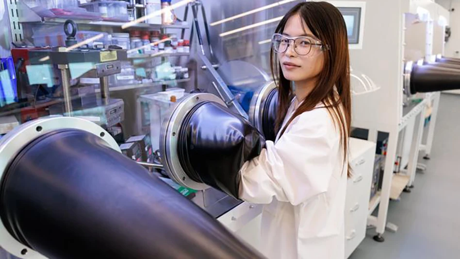 A person working in a lab